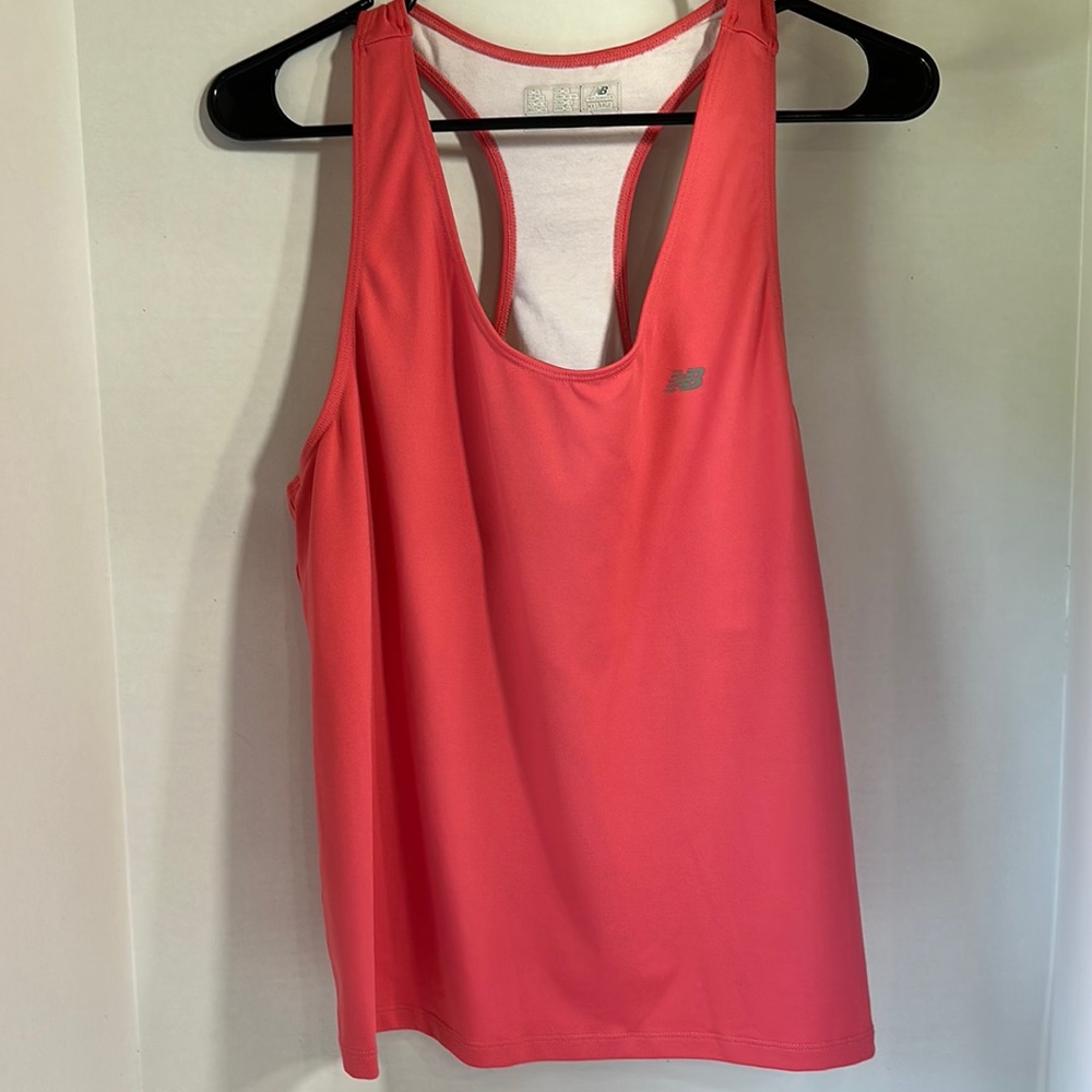 New balance pink workout tank top built in bra size XXL 2X exercise gym